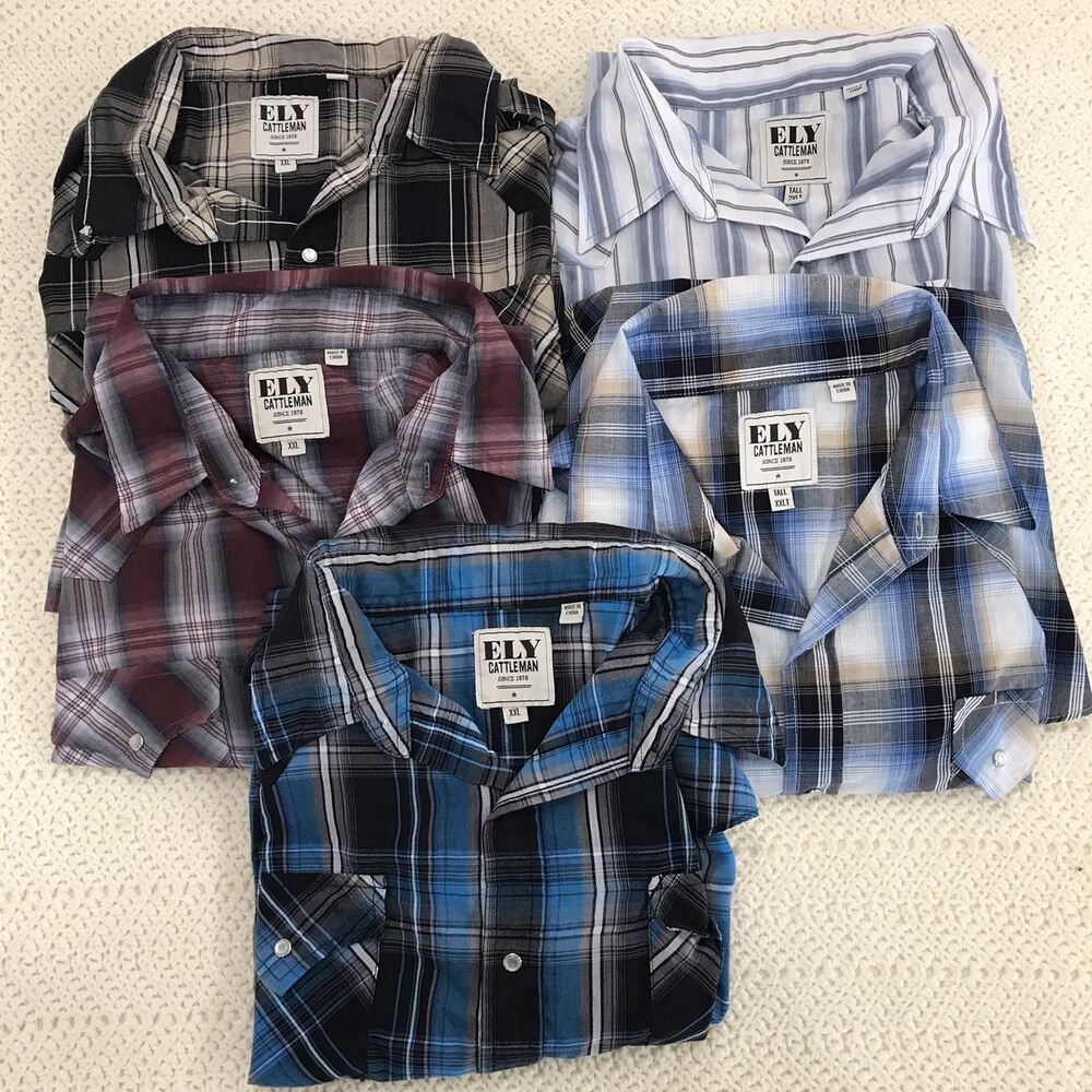 Ely Cattleman Huge Vintage Lot Men’s Size XXL Western Rancher Shirt